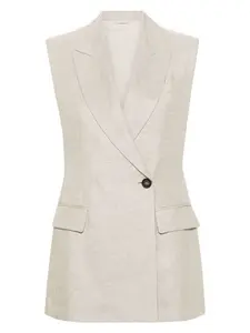 Brunello Cucinelli Women's Gilet in Grey