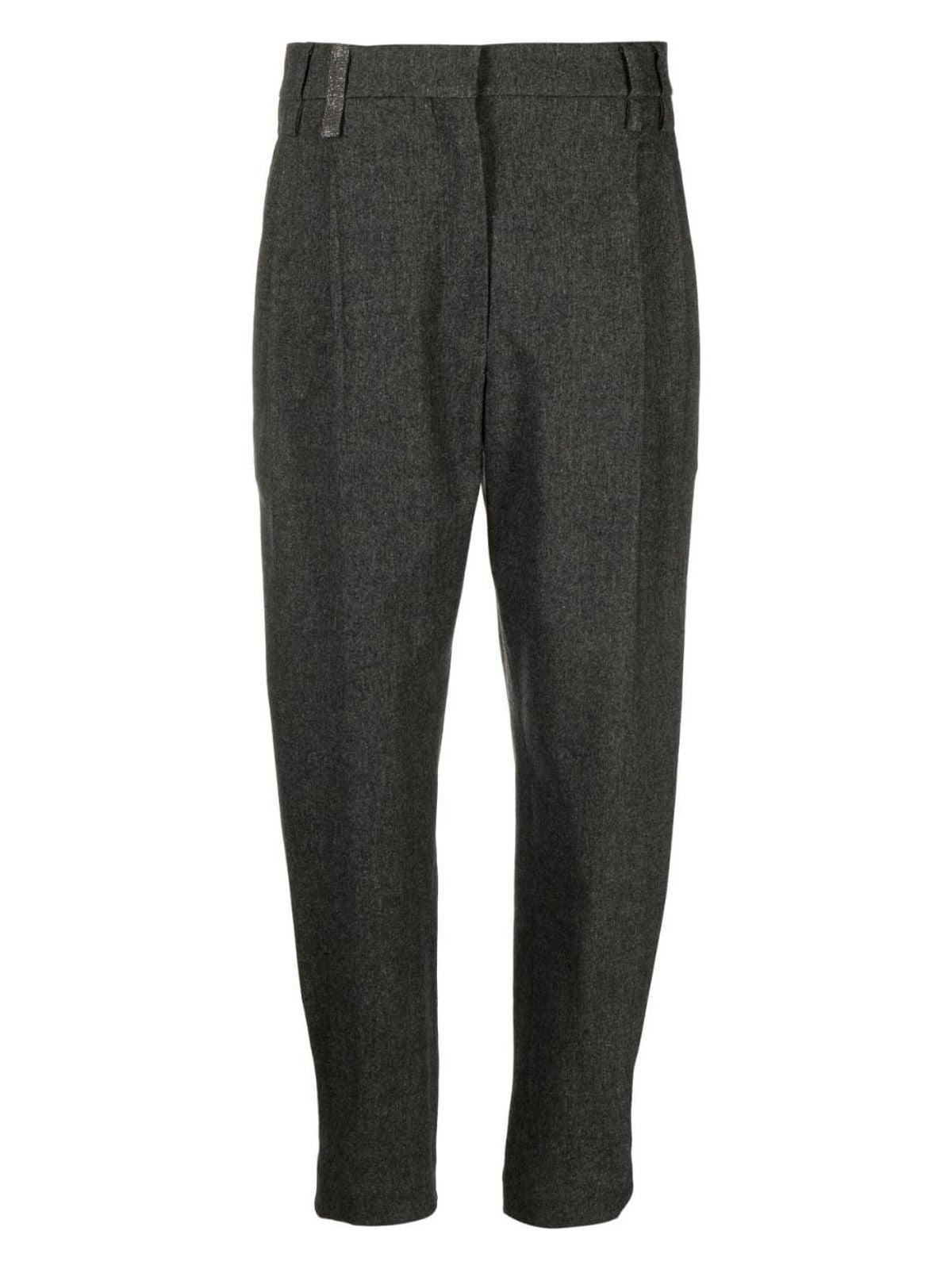 Brunello Cucinelli Women's Regular Pants in Grey