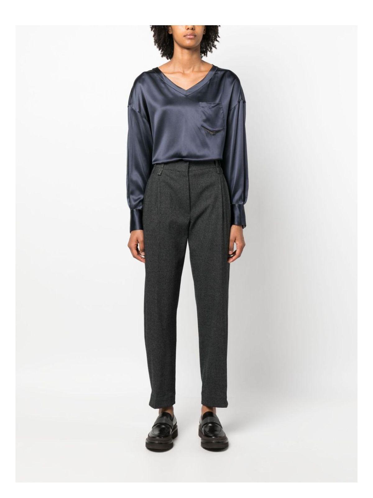 Brunello Cucinelli Women's Regular Pants in Grey