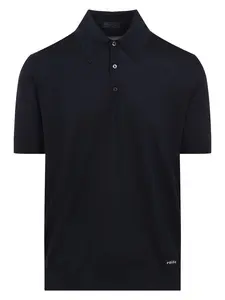 Prada Men's Silk Polo T-Shirt in Blue