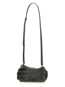 Rabanne Pacoeather Crossbody Bag in Black