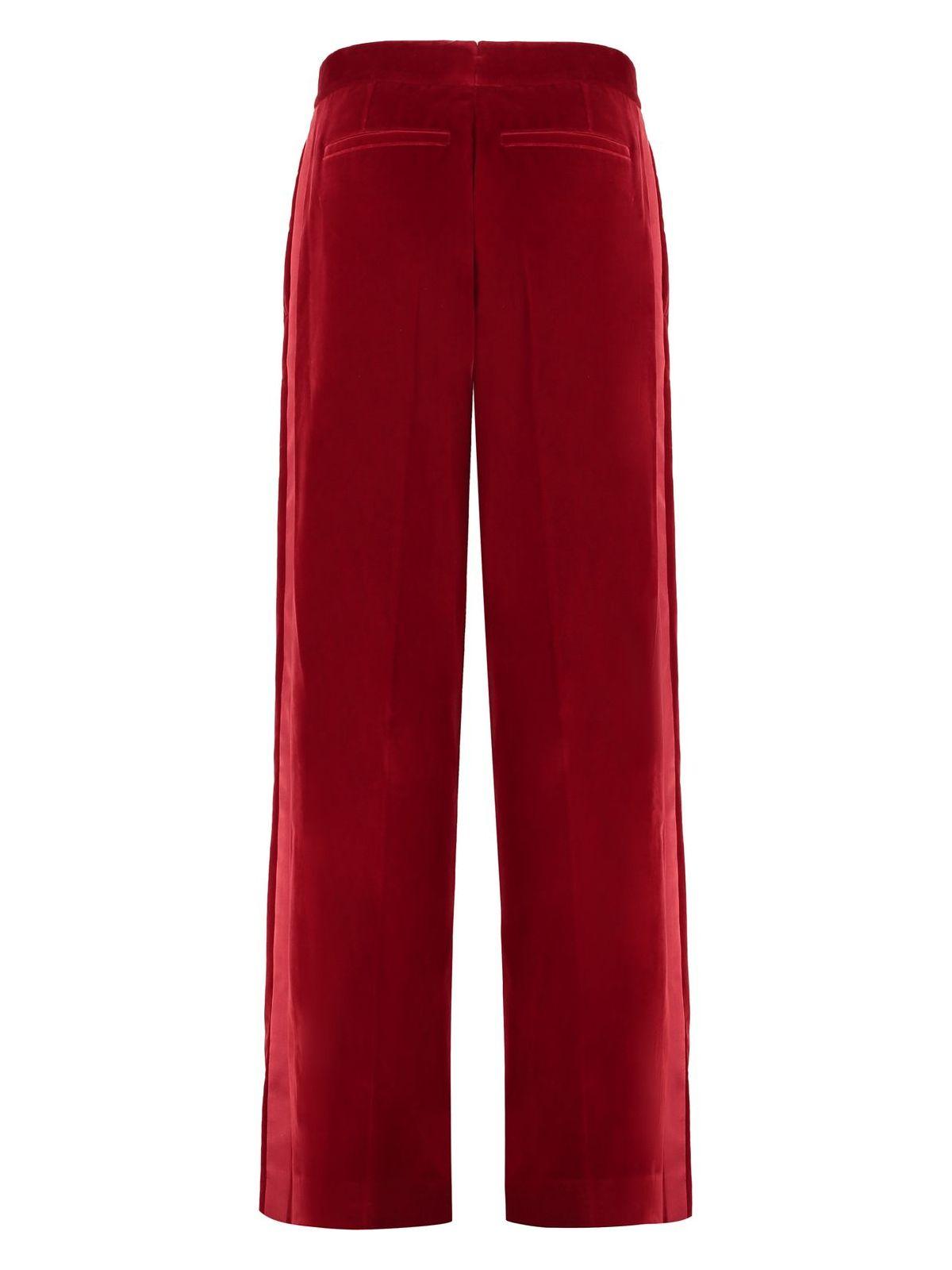 Jw Anderson Red Velvet Pant