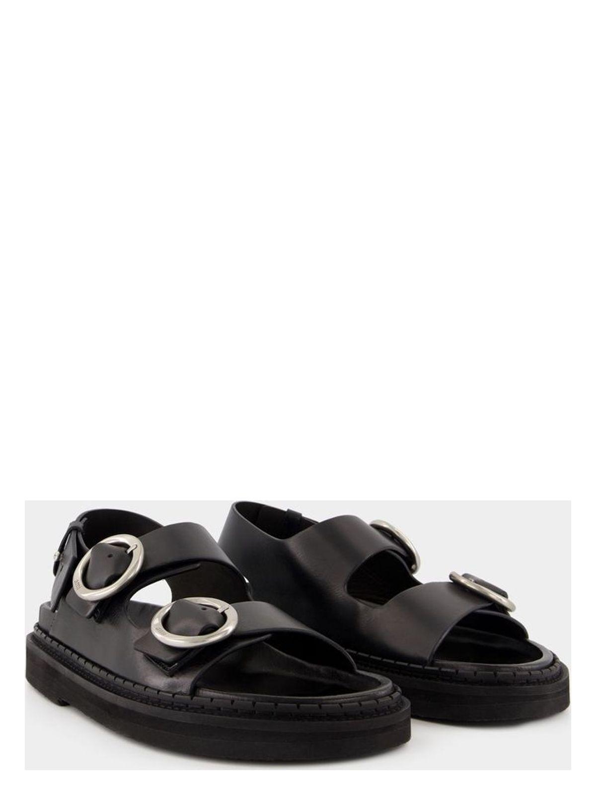 Ami Paris Fussbet Sandals in Black