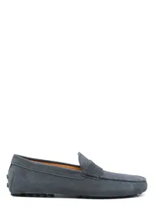 Tod's Men's Rubber Moccasin In Suede Leather Loafer in Blue