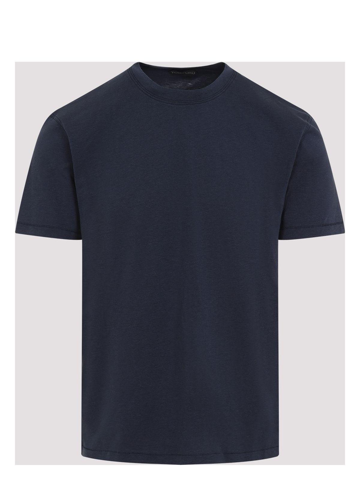 Tom Ford Men's Crew-Neck T-Shirt in Blue