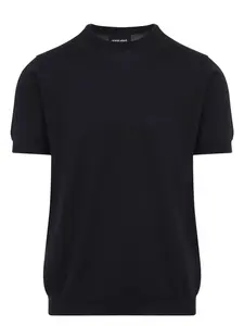 Giorgio Armani Men's Silk Pullover Sweater and T-shirt in Blue