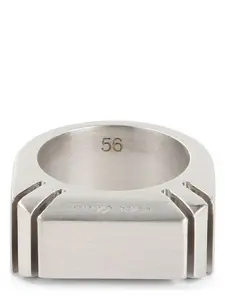 Rick Owens Men's Cut Beveled Ring in Metallic