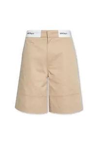 Palm Angels High Waist Logo Shorts
