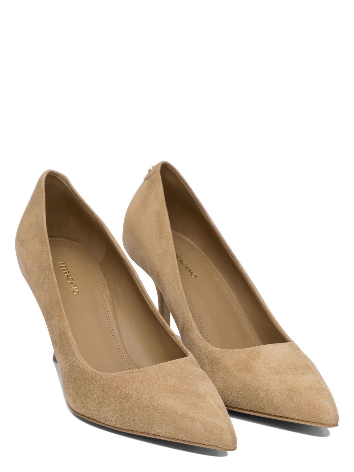 Ferragamo Women's Heeled Shoes in Beige