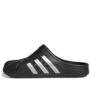 adidas Adilette Clog Black Silver