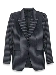 Tom Ford Women's Single Breasted Wool Jacket in Powder and Blue