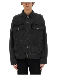Balmain Men's Denim Jacket in Black