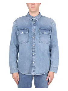 Bottega Veneta Men's Denim Shirt in Blue