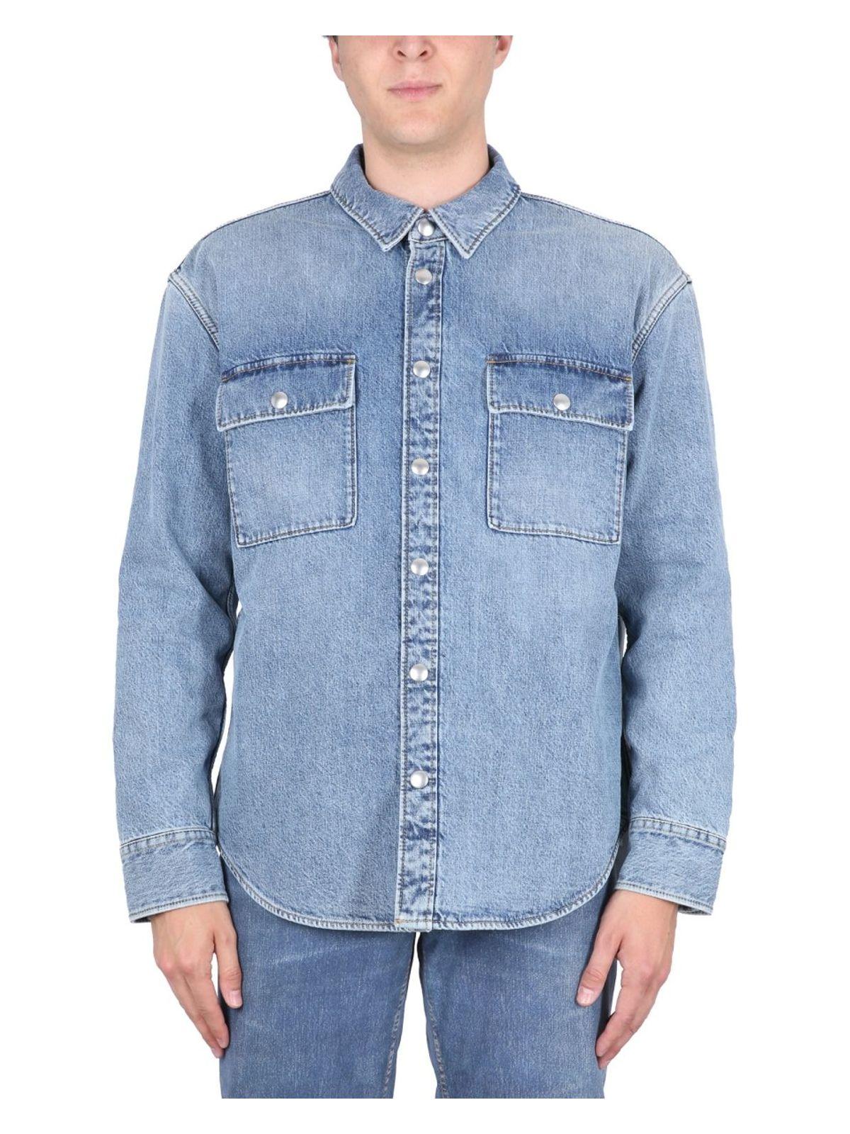Bottega Veneta Men's Denim Shirt in Blue