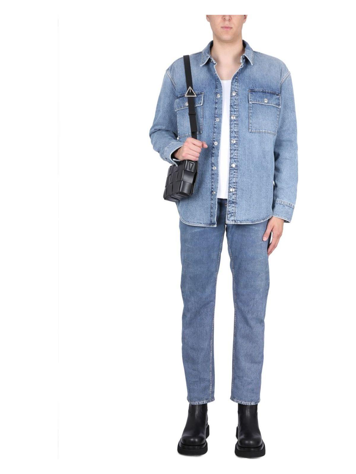 Bottega Veneta Men's Denim Shirt in Blue