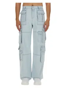 Versace Men's Cargo Jeans in Denim