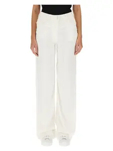 Givenchy Women's Oversized Denim Jeans in White