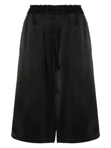 Jil Sander Women's Wide Leg Bermuda Shorts in Black