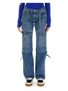 Off-White Women's Cargo Jeans in Blue
