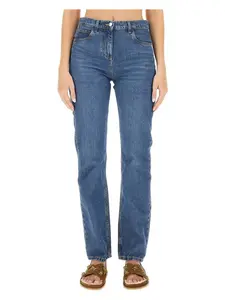 Etro Women's Jeans With Logo Embroidery in Blue