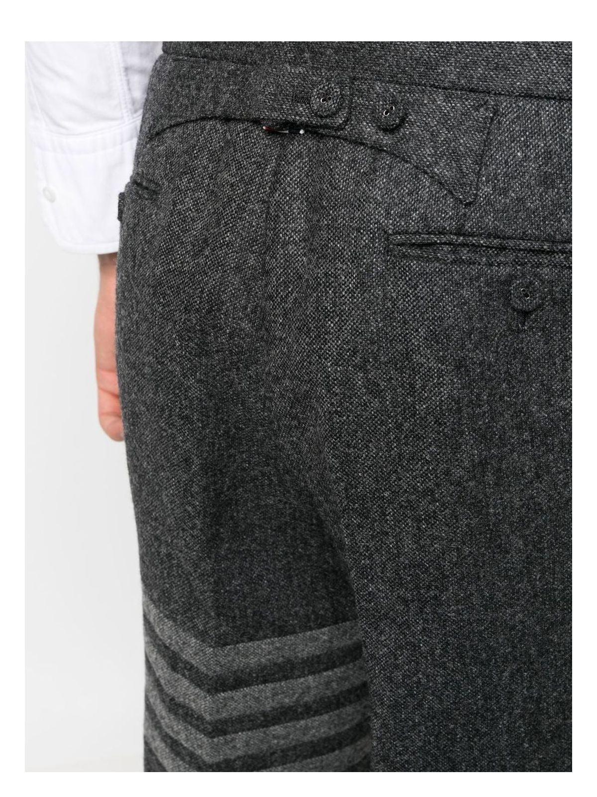 Thom Browne Men's Tweed Pants in Grey