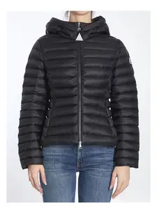 Moncler Women's Ige Hooded Short Puffer Jacket in Black