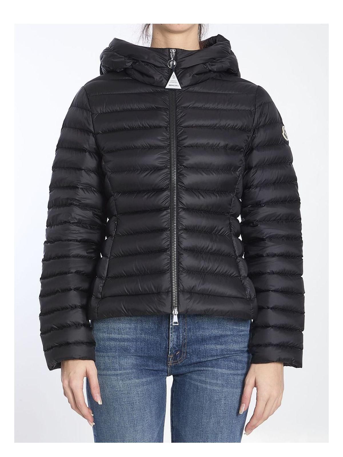 Moncler Women's Ige Hooded Short Puffer Jacket in Black