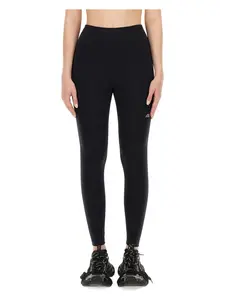 Balenciaga Women's Leggings With Logo in Black