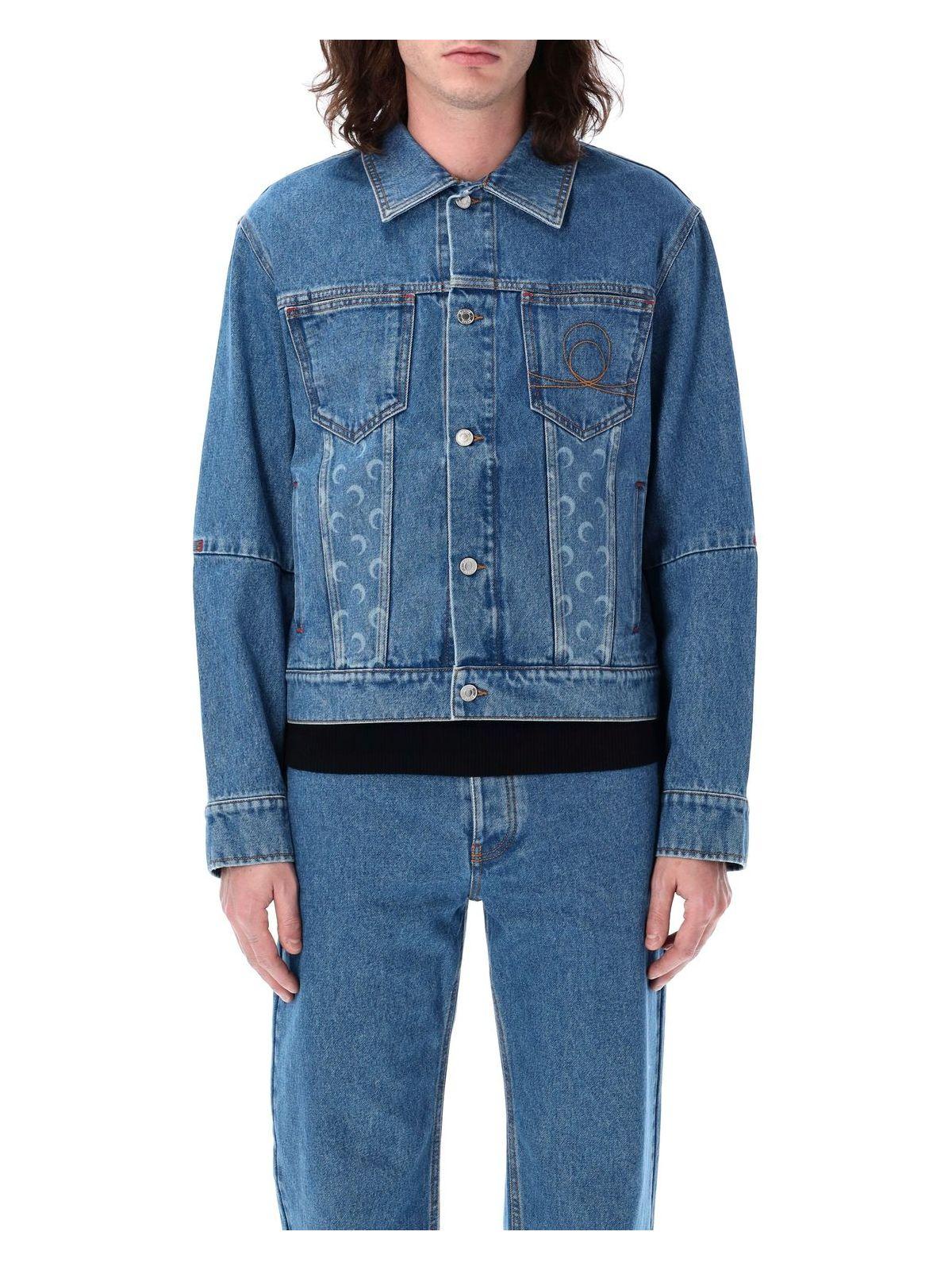 Marine Serre Moon Laser Denim Trucker Jacket