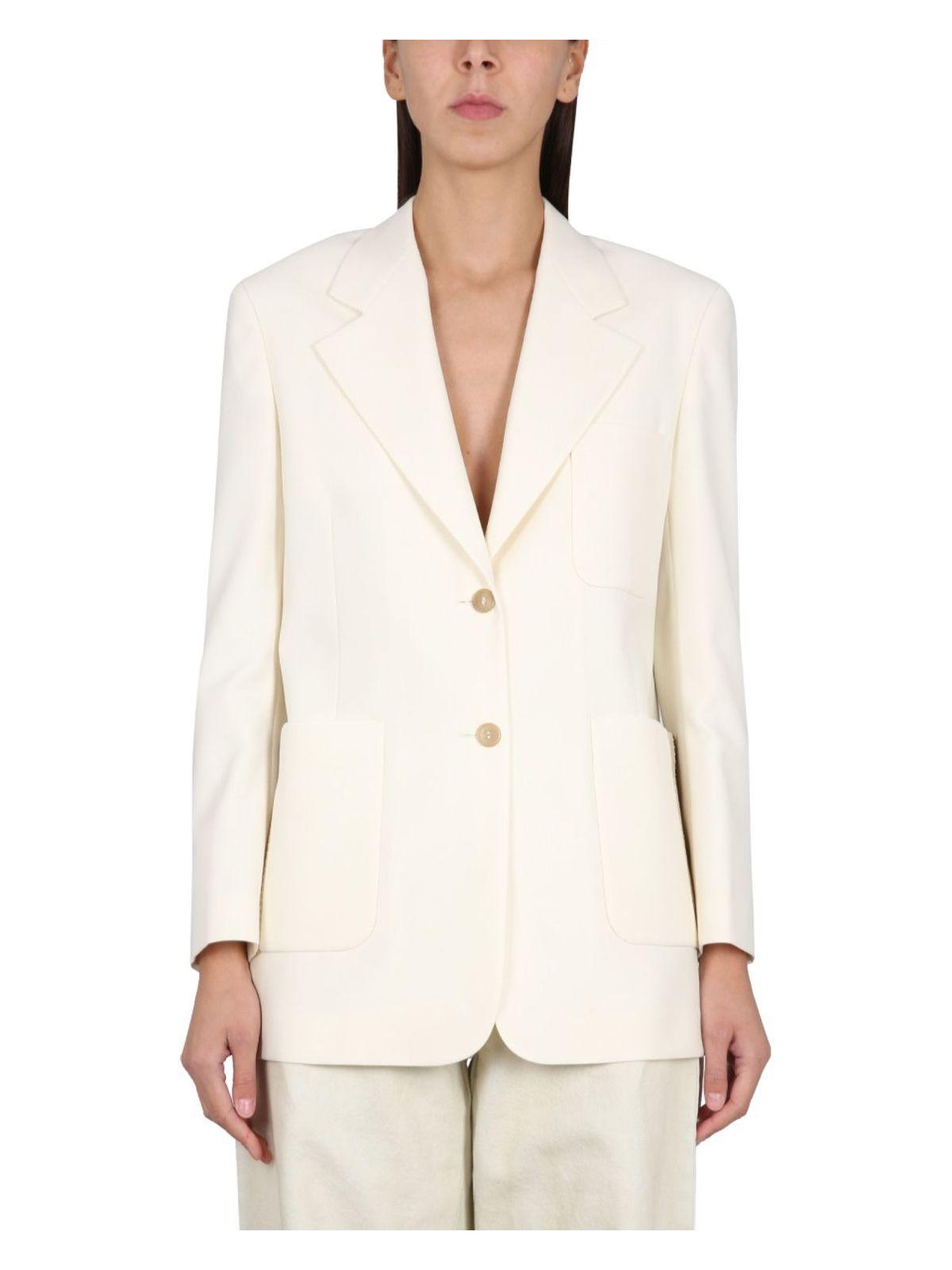 Palm Angels Women's Blazer With Knit Detail in White