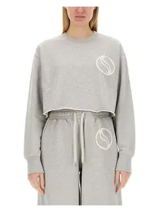 Stella Mccartney Women's Sweatshirt With Logo in Grey