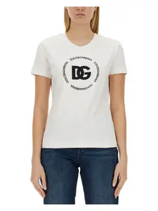 Dolce & Gabbana Women's T-Shirt With Logo in White