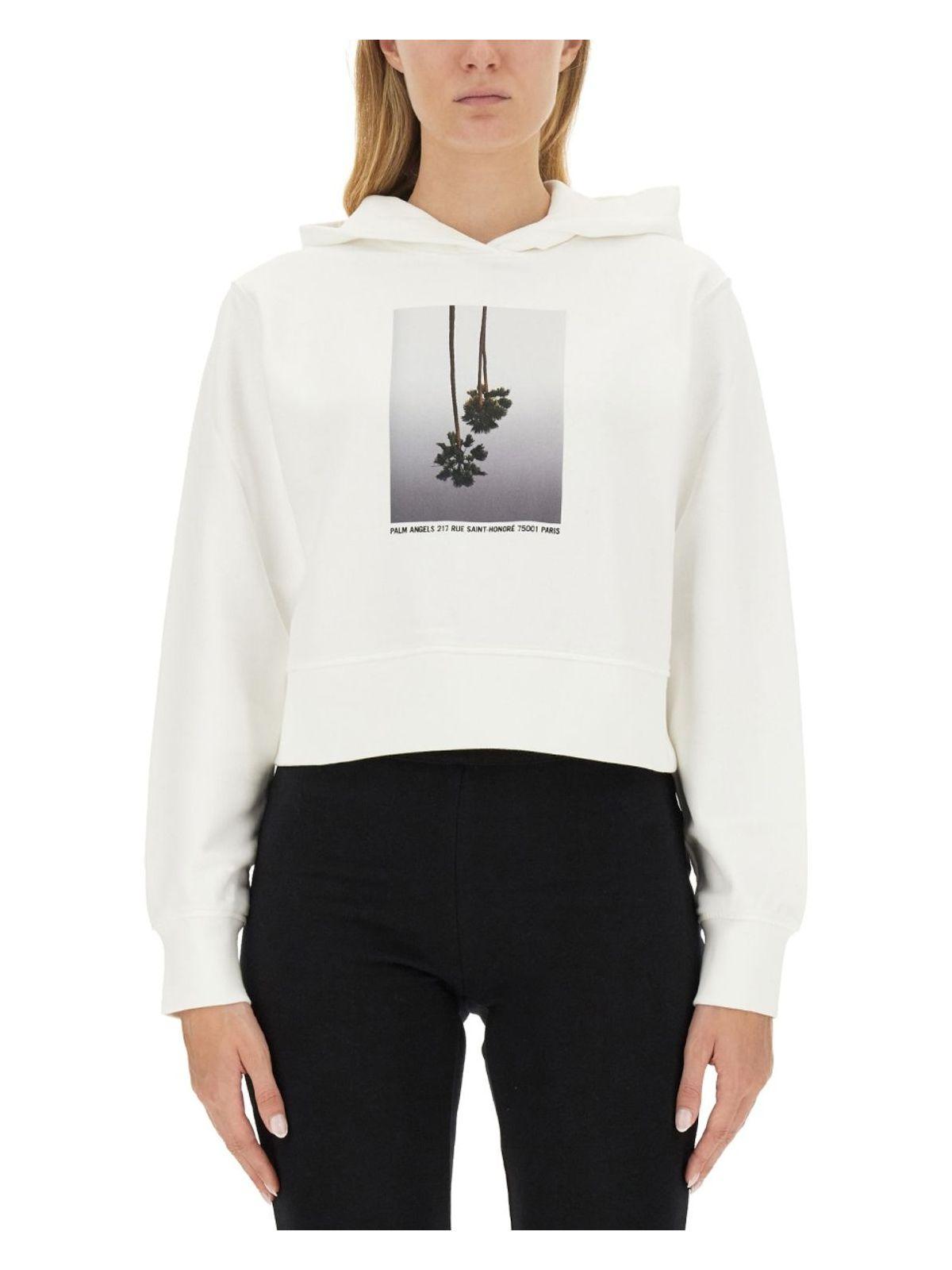 Palm Angels Women's Sweatshirt With Logo in White