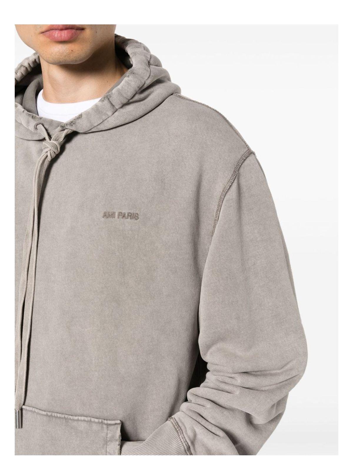 Ami Paris Sweatshirt With Logo in Grey