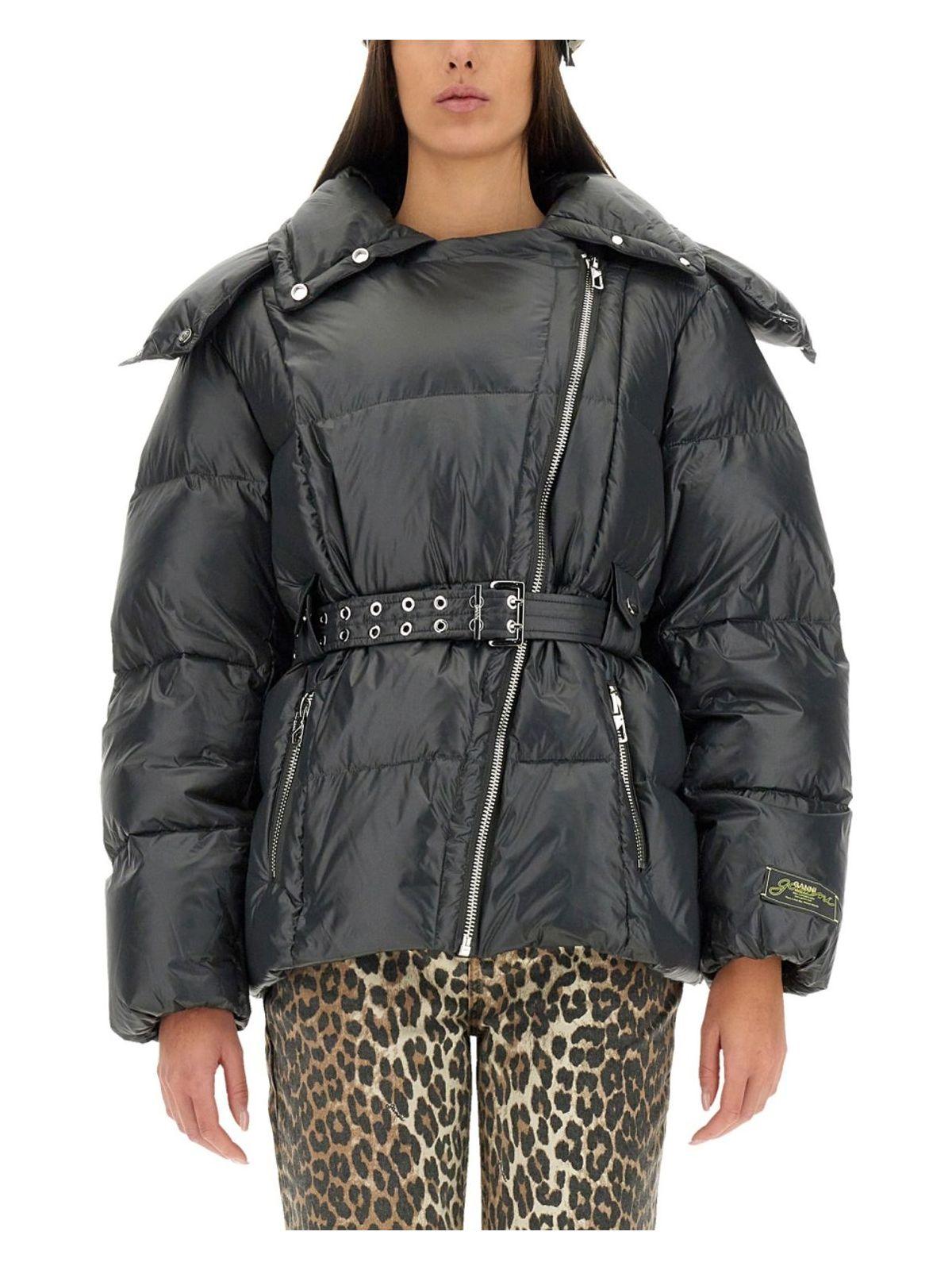 Ganni Women's Nylon Jacket in Black