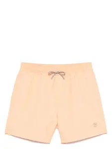Brunello Cucinelli Men's Swim Shorts in Orange