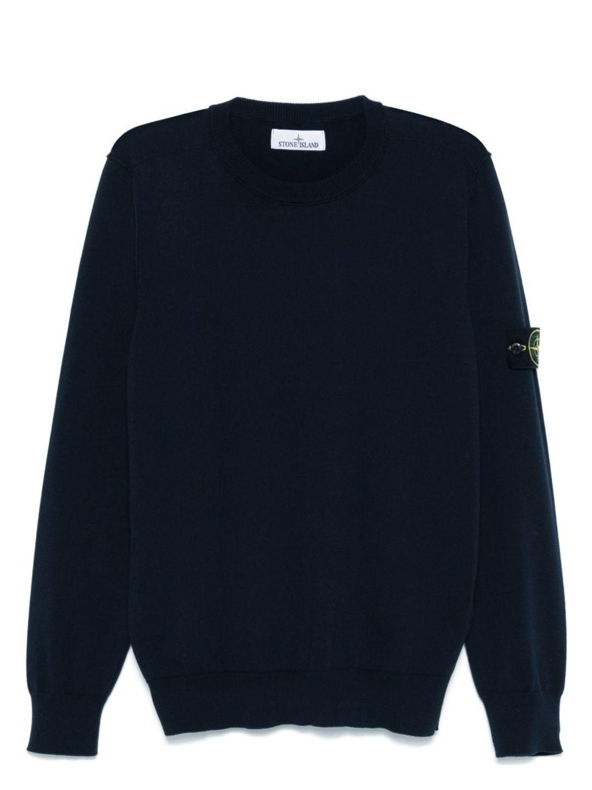 Stone Island Men's Crewneck Sweater in Blue