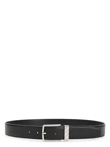 Bottega Veneta Men's Intreccio Loop Belt in Black