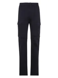 C.p. Company Men's Stretch Sateen Ergonomic Cargo Pants in Blue