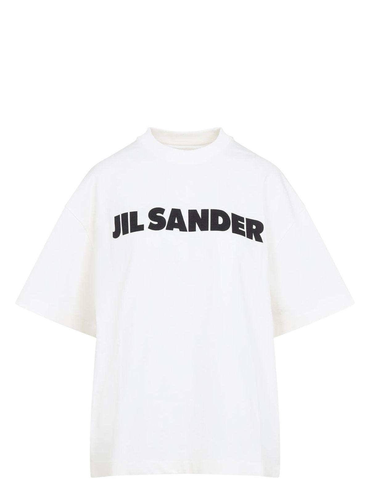 Jil Sander Women's Logo T-Shirt in Porcelain