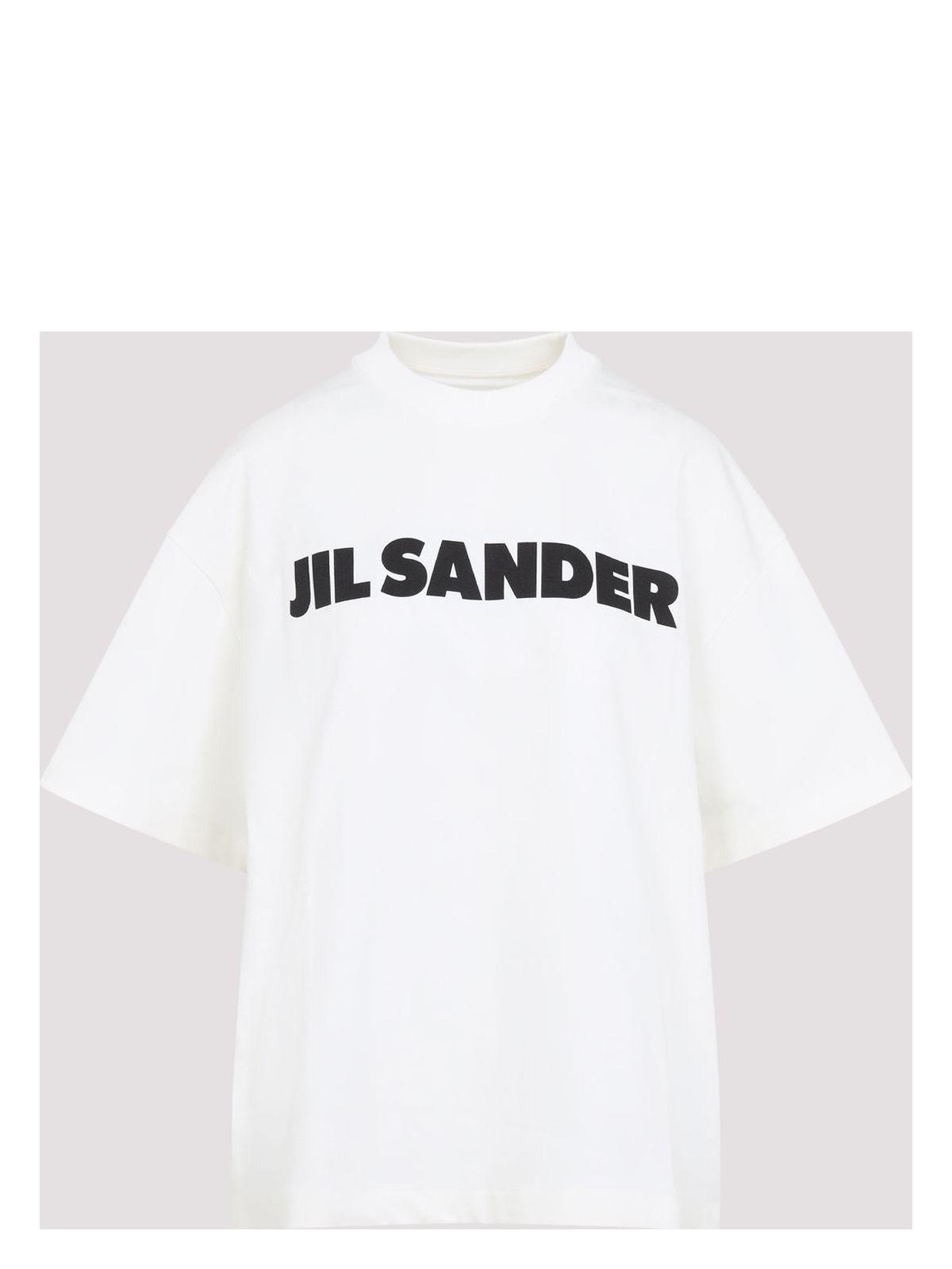 Jil Sander Women's Logo T-Shirt in Porcelain