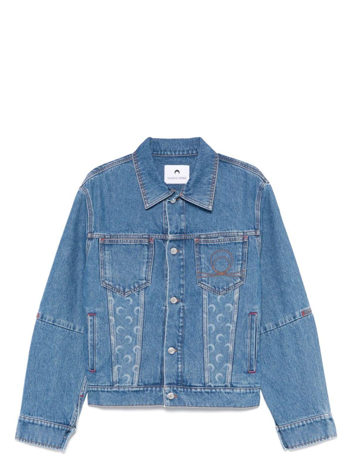 Marine Serre Moon Laser Denim Trucker Jacket