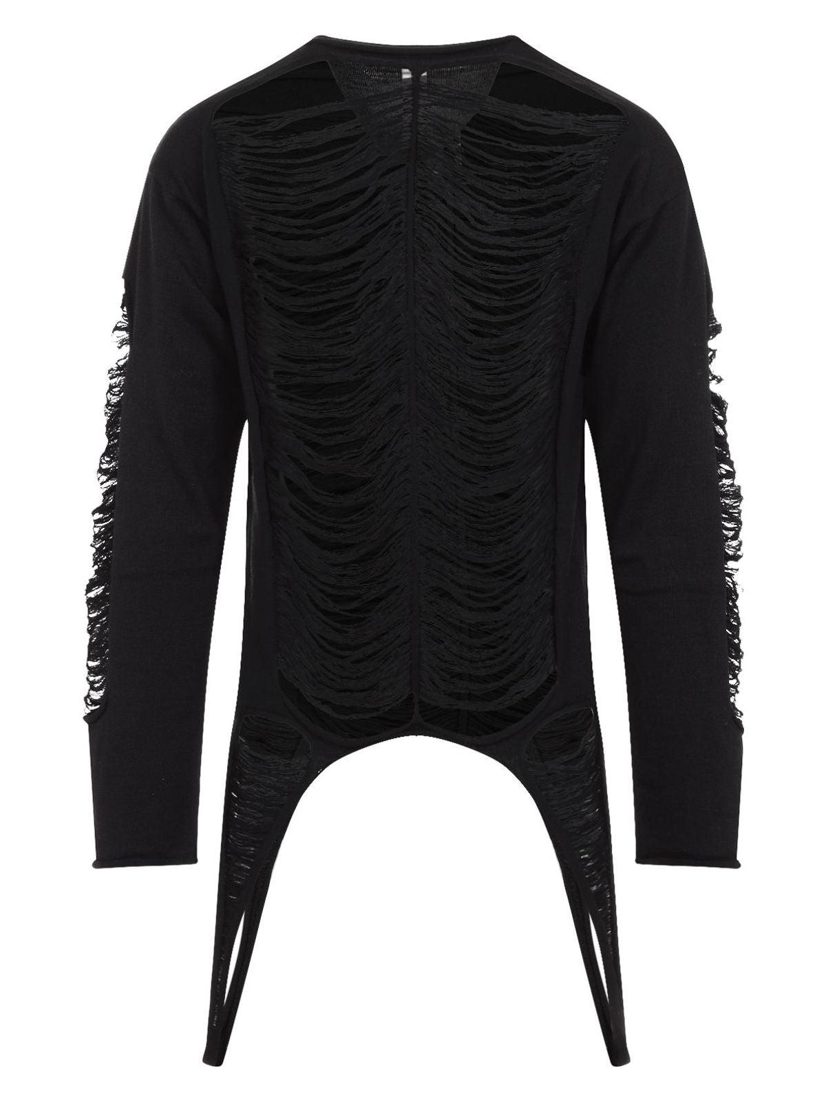 Rick Owens Men's Long Sleeves Top in Black