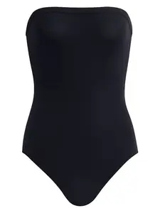 AlaÃ¯a Alaïa Women's Second Leather Knit Bustier Body Top in Black