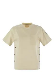 Moncler Women's Cotton T-Shirt With Pocket in White