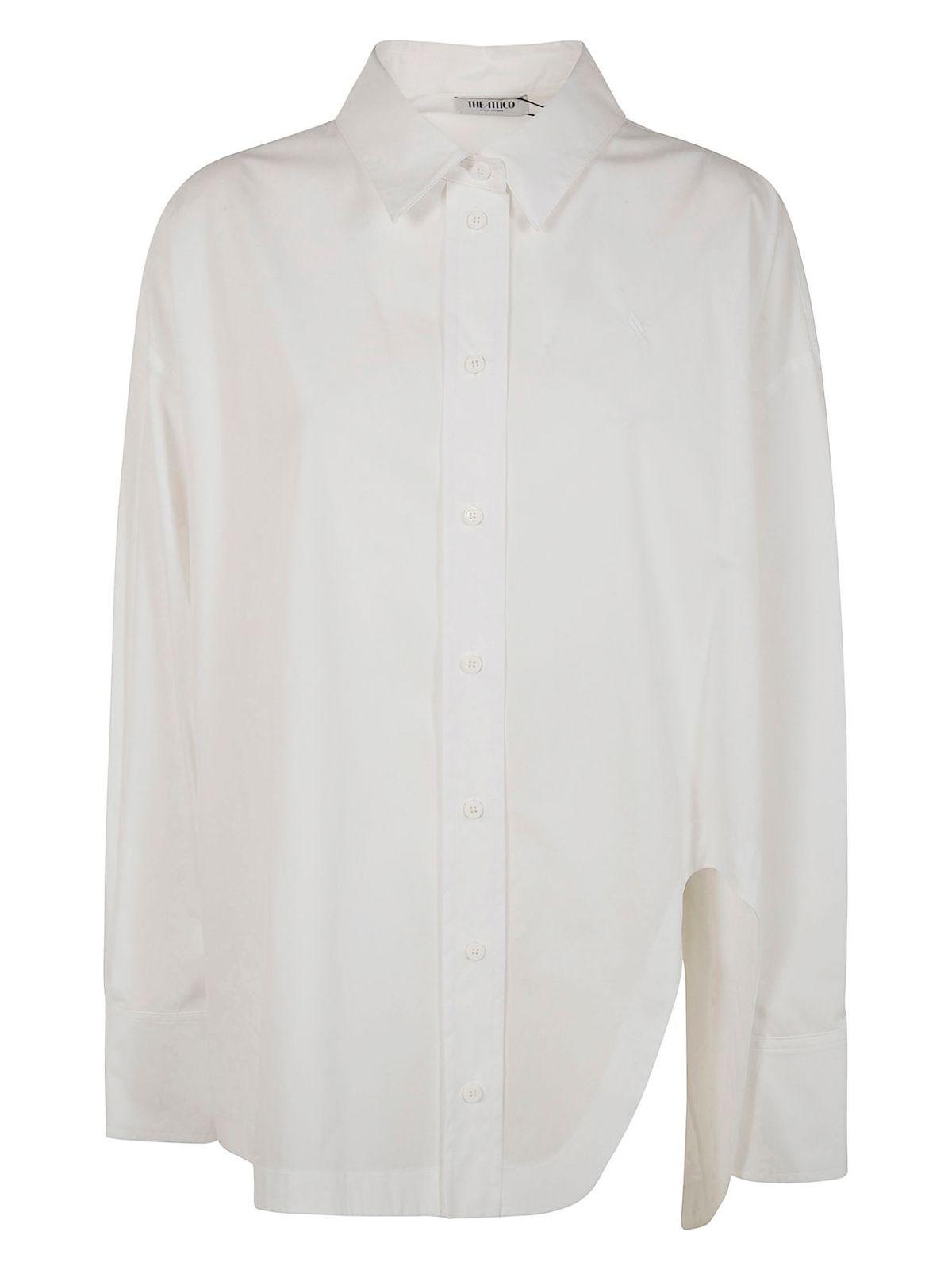 The Attico Popeline Shirt and Jacket Shirt in White
