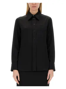 Lanvin Women's Crepe de Chine Shirt in Black
