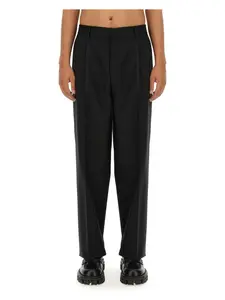 Versace Men's Wool Pants in Black