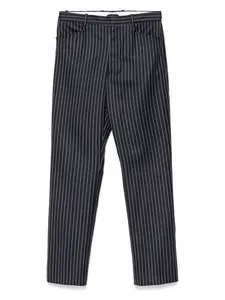 Tom Ford Women's Wool Striped Trousers in Blue