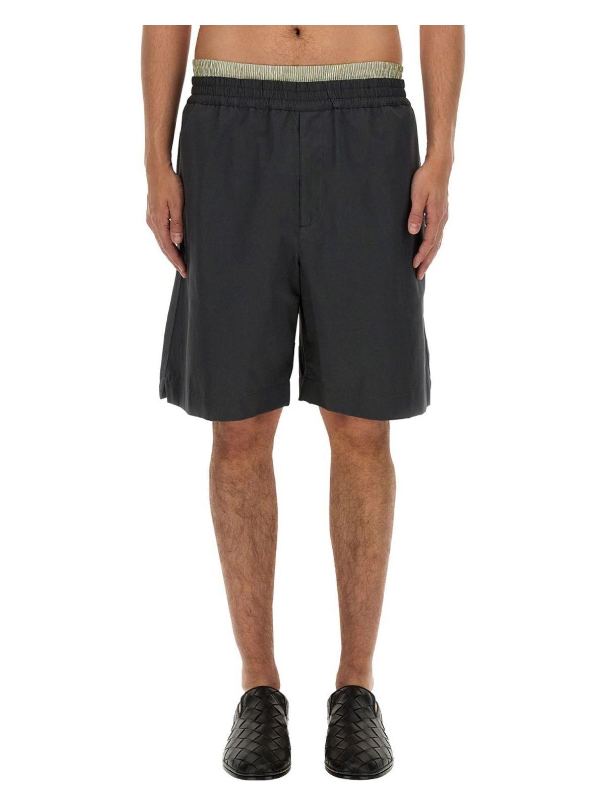 Bottega Veneta Men's Cotton Shorts in Grey